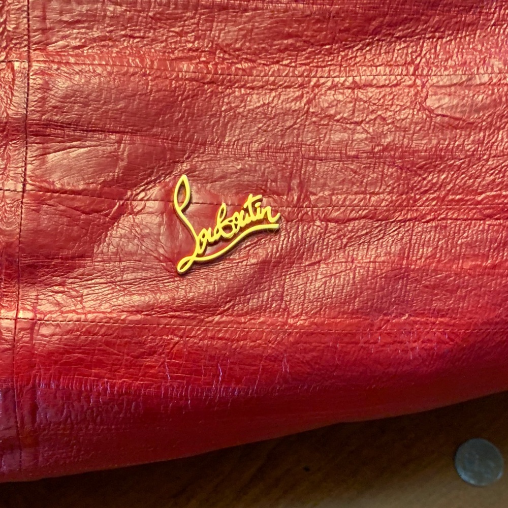 Christian Louboutin red leather purse/backpack